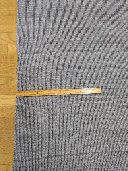 画像1: 生地：綿ポリエステル 霜降りテレコニット（杢ライトグレー） (1)