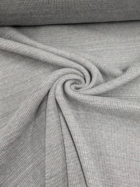 画像6: 生地：綿ポリエステル 霜降りテレコニット（杢ライトグレー） (6)