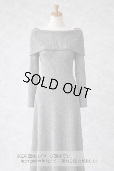 画像1: 生地：綿ポリエステル 霜降りテレコニット（杢グレー） (1)