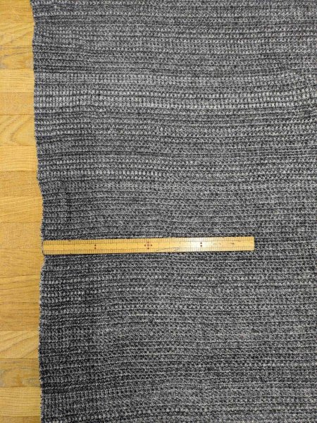 画像2: 生地：綿ポリエステル 霜降りテレコニット（杢グレー） (2)