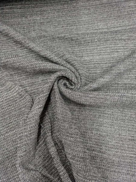 画像7: 生地：綿ポリエステル 霜降りテレコニット（杢グレー） (7)