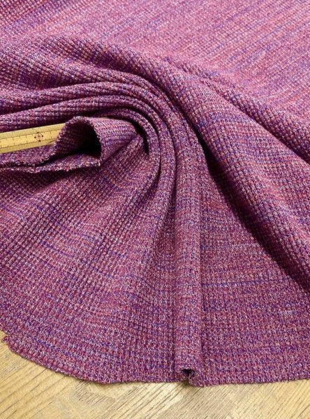 画像6: 生地：綿ポリエステル 霜降りテレコニット（杢ピンク） (6)