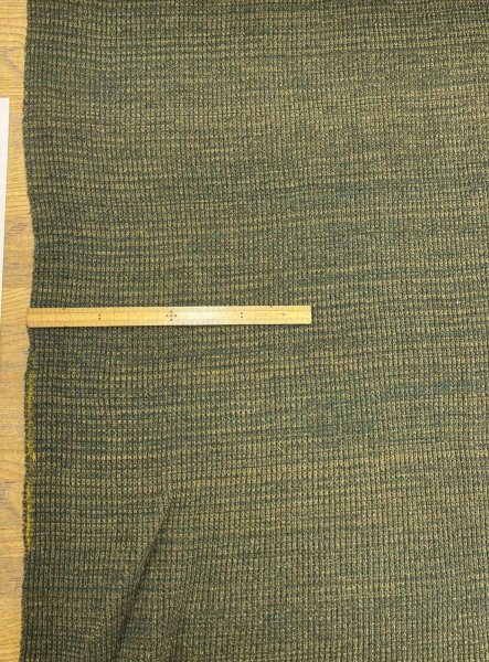 画像2: 生地：綿ポリエステル 霜降りテレコニット（杢グリーン） (2)