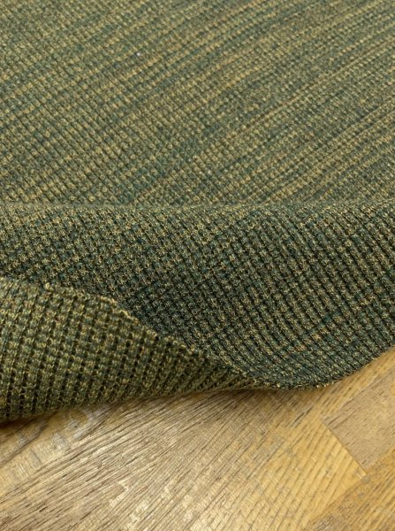 画像5: 生地：綿ポリエステル 霜降りテレコニット（杢グリーン） (5)