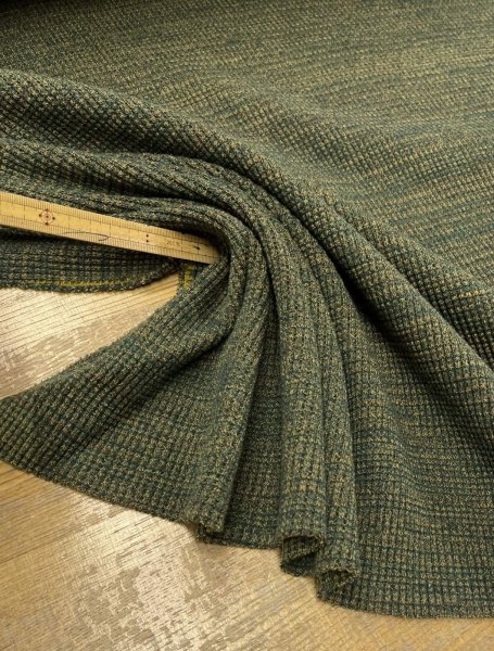 画像6: 生地：綿ポリエステル 霜降りテレコニット（杢グリーン） (6)