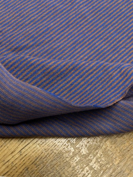 画像5: 生地：ポリエステル100％ ボーダー2WAYストレッチニット（茶／青） (5)