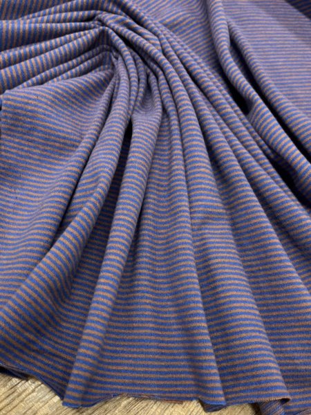 画像6: 生地：ポリエステル100％ ボーダー2WAYストレッチニット（茶／青） (6)