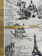 画像3: 生地：ポリエステル100％ パリ風景柄プリント（白×黒） (3)