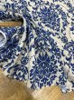 画像6: 生地：ポリエステル100％ ダマスク柄プリント（ベージュ×ブルー） (6)