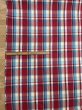 画像2: 生地：綿100%ヘビーツイルチェック柄（レッド×ブルー） (2)