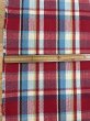 画像3: 生地：綿100%ヘビーツイルチェック柄（レッド×ブルー） (3)