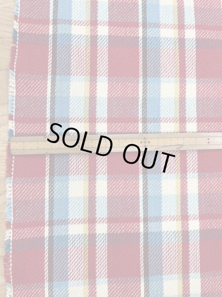 画像3: 生地：綿100%ヘビーツイルチェック柄（レッド×ブルー） (3)