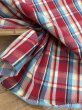 画像6: 生地：綿100%ヘビーツイルチェック柄（レッド×ブルー） (6)