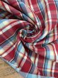 画像7: 生地：綿100%ヘビーツイルチェック柄（レッド×ブルー） (7)