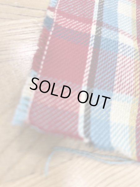 画像8: 生地：綿100%ヘビーツイルチェック柄（レッド×ブルー） (8)