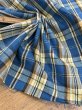 画像6: 生地：綿100%ヘビーツイルチェック柄（ブルー×イエロー） (6)