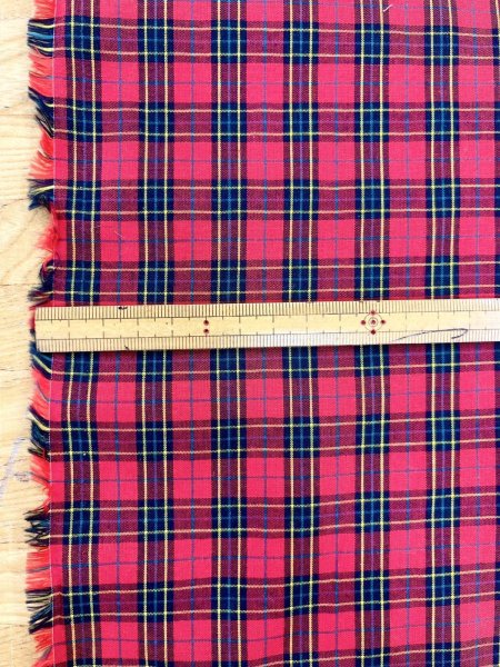 画像3: 生地：綿100％ タータンチェック（レッド×ネイビー） (3)