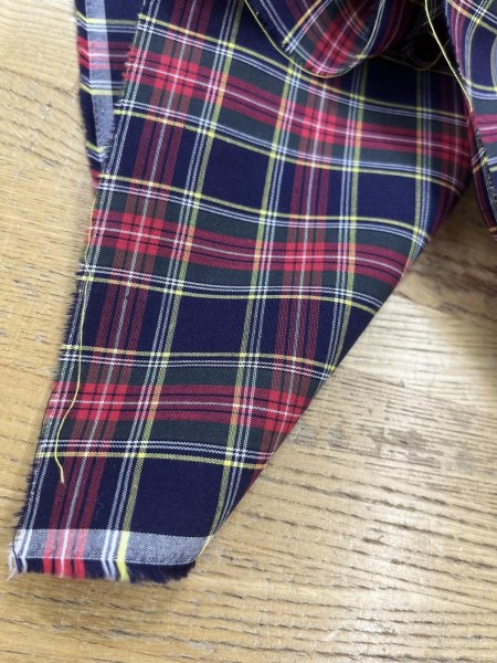 画像8: 生地：綿100％ タータンチェック（ネイビー×レッド） (8)