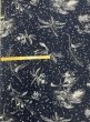 画像2: 生地：ニュービーナス糸ポリエステルデシン花柄（紺／白） (2)