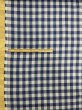 画像2: 生地：綿100％先染め綿麻キャンバスチェック柄（生成×紺） (2)