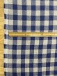 画像3: 生地：綿100％先染め綿麻キャンバスチェック柄（生成×紺） (3)