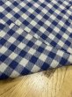 画像4: 生地：綿100％先染め綿麻キャンバスチェック柄（生成×紺） (4)