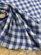 画像6: 生地：綿100％先染め綿麻キャンバスチェック柄（生成×紺） (6)
