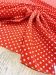 画像7: 生地：ポリエステルデシン／ドットプリント（レッド×ホワイト） (7)