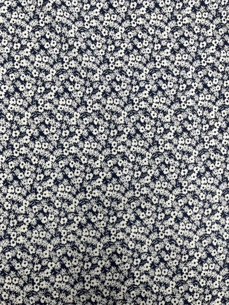 画像8: 生地：80ローン ミラクルウェーブ プリント（ネイビー×ホワイト） (8)