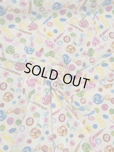 画像7: 生地：ポリエステル100％ キャンディ柄プリント（白） (7)