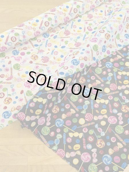 画像8: 生地：ポリエステル100％ キャンディ柄プリント（白） (8)