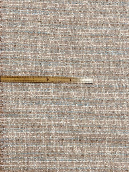 画像2: 生地：コットンポリ ファンシーツイード／ざっくり編み（薄ピンク） (2)