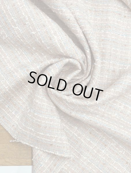 画像7: 生地：コットンポリ ファンシーツイード／ざっくり編み（薄ピンク） (7)