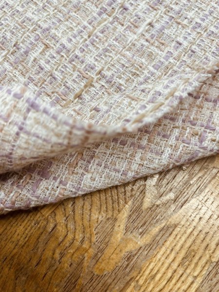 画像5: 生地：コットンポリ ファンシーツイード（ベージュピンク） (5)