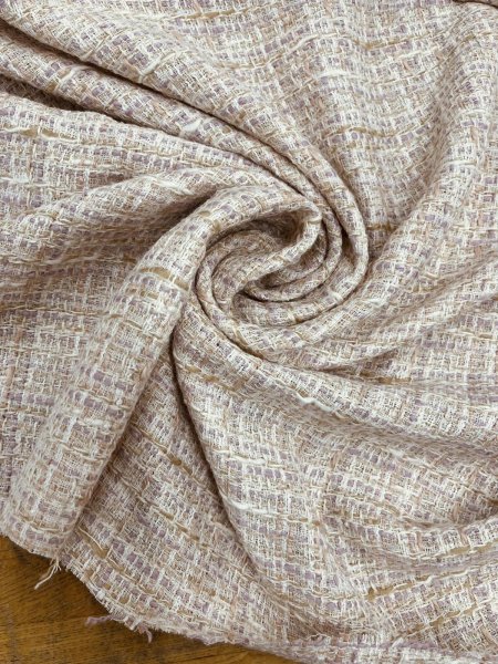 画像7: 生地：コットンポリ ファンシーツイード（ベージュピンク） (7)