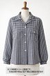 画像1: 生地：ポリエステル 綿風微起毛ギンガムチェック（白×黒） (1)
