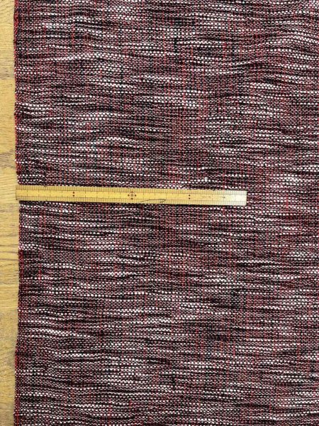 画像2: 生地：綿100％ ザックリ織りアジアンツイード（レッド） (2)