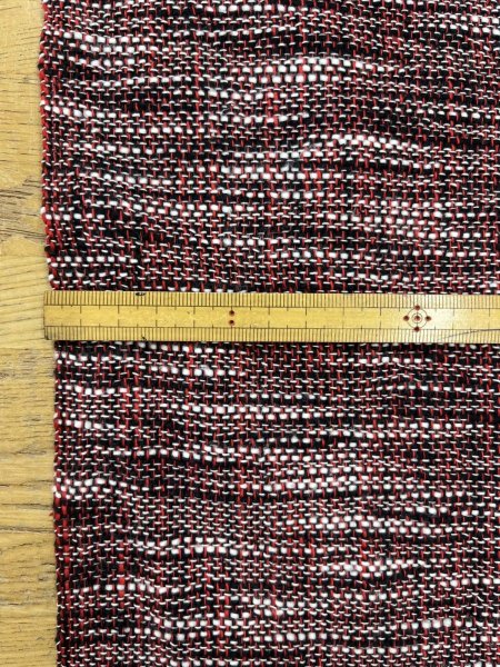 画像3: 生地：綿100％ ザックリ織りアジアンツイード（レッド） (3)