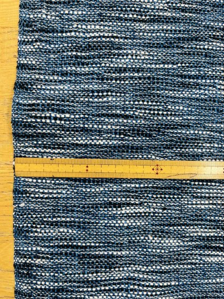 画像3: 生地：綿100％ ザックリ織りアジアンツイード（ブルー） (3)