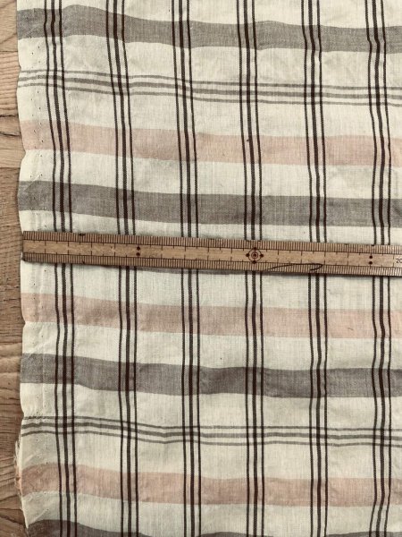 画像3: 生地：綿テンセル先染めシャーリング（ベージュ×ブラウンチェック） (3)