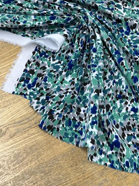 画像6: 生地：ポリ100％フェミニッシュサテン（グリーンミックス） (6)