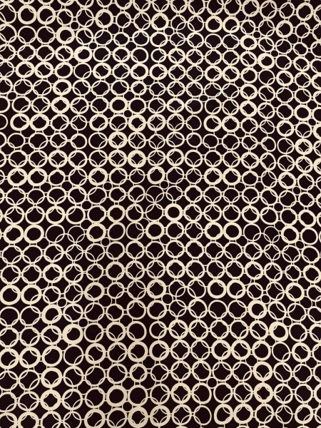 画像8: 生地：ポリエステル100％Newヴィーナスデシンリング柄（濃紺×ベージュ） (8)