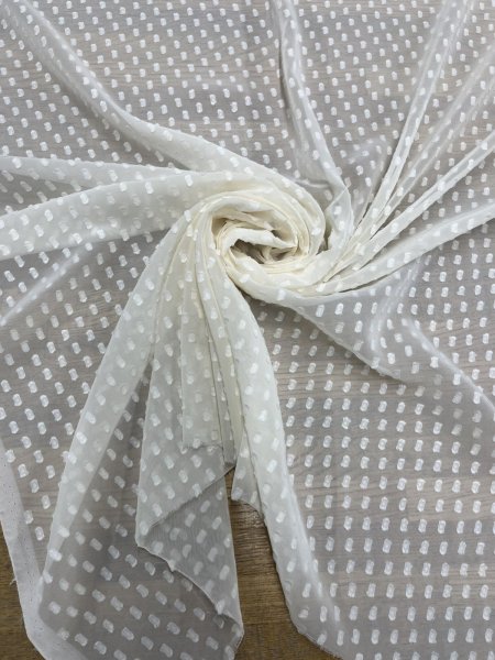 画像7: 生地：ポリエステル100％シフォンカットジャカード（キナリ） (7)