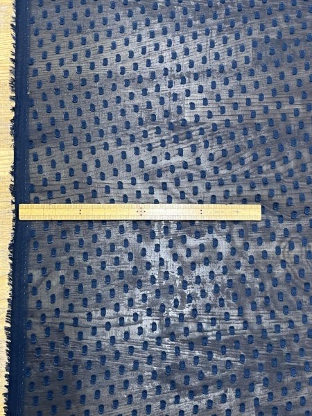 画像2: 生地：ポリエステル100％シフォンカットジャカード（ネイビー） (2)