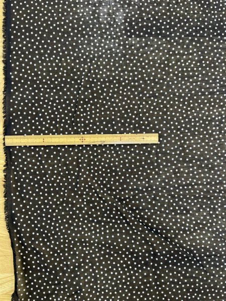 画像2: 生地：綿100％ランダムドット シアーコットン（黒×白） (2)