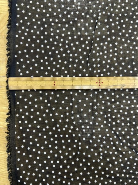 画像3: 生地：綿100％ランダムドット シアーコットン（黒×白） (3)