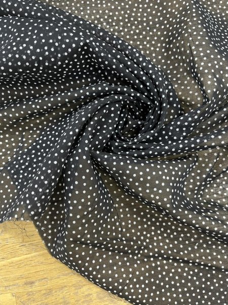 画像6: 生地：綿100％ランダムドット シアーコットン（黒×白） (6)