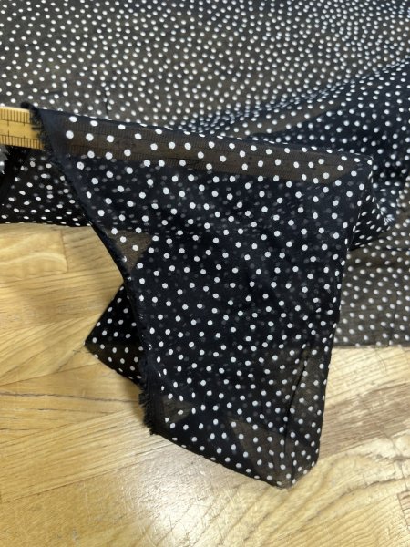 画像7: 生地：綿100％ランダムドット シアーコットン（黒×白） (7)