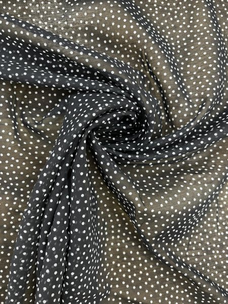 画像8: 生地：綿100％ランダムドット シアーコットン（黒×白） (8)