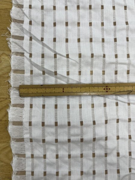 画像4: 生地：コットンナイロン 格子シアー（ホワイト） (4)